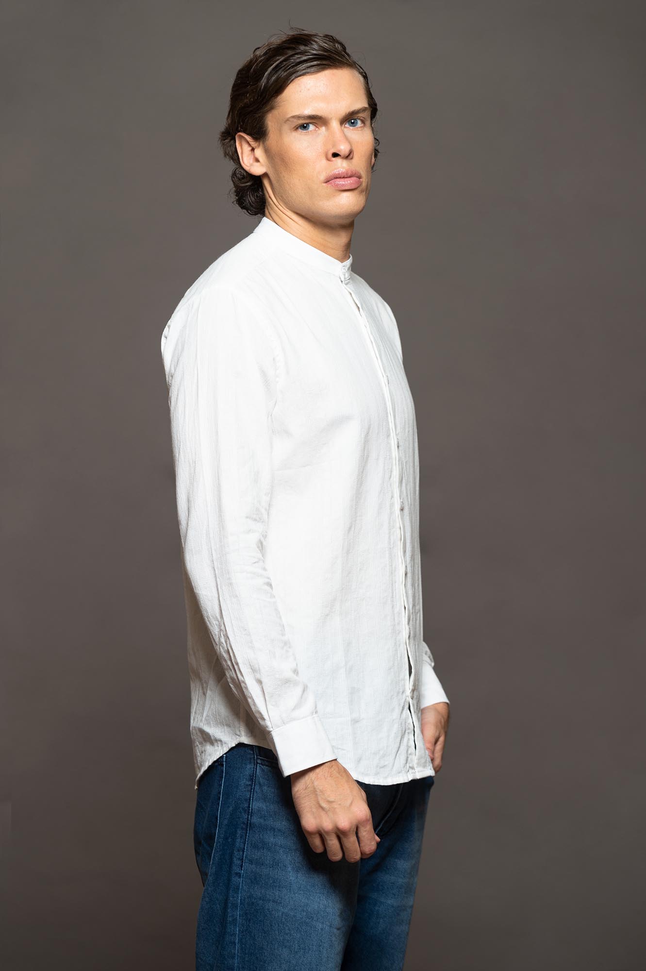 6854MAOMLBL - CAMISA LATTE  MAO SKSP BLANCO